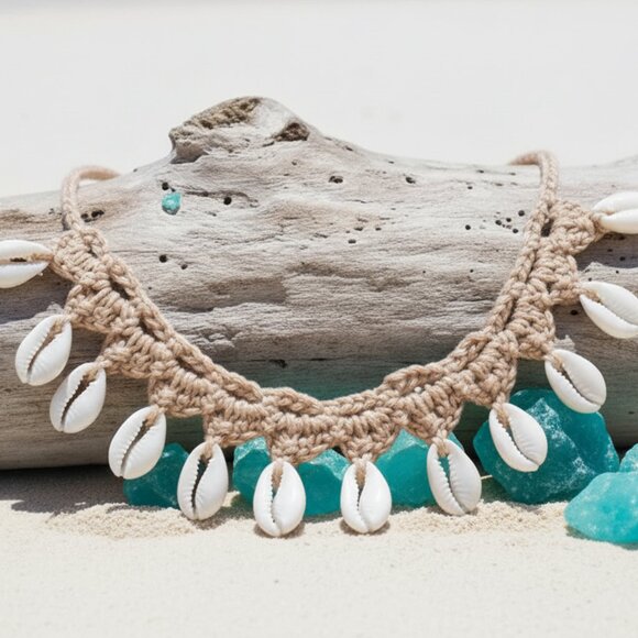 🆕️ Boho Chic Handcrafted Cowrie Shell Choker Beach Vacay Coastal Layer Necklace - Picture 10 of 15